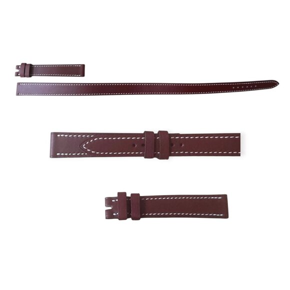 Hermès Cape Cod Double Tour Watch Strap 31mm SH Dark Red Leather – New - Picture 1 of 11